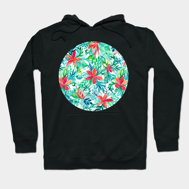 Paradise Floral - a watercolor pattern Hoodie by micklyn